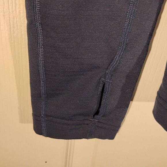 Nike Pro Combat shirrt mens L LArge navy blue 1/4 zip hyperwarm long sleeve - Picture 5 of 13